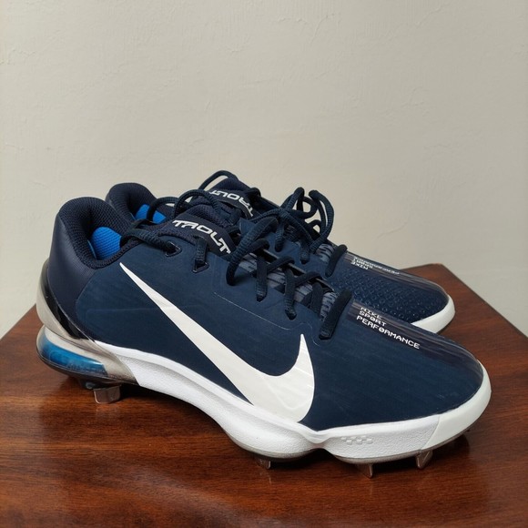 Nike Force Zoom Trout 7 PRO Low Blue White Baseball Cleats Sz 7.5 NEW CQ7224 401